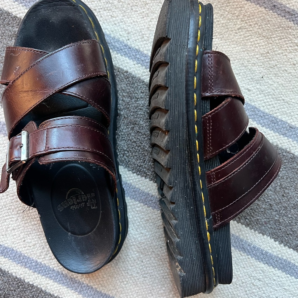 Dr. Martens Chestnut Leather Men's Sandals - Picture 2 of 3